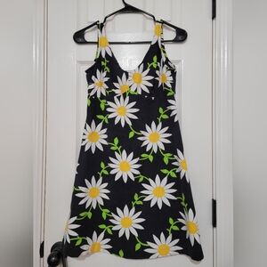 Daisy Print Bobbie Brooks Mini Dress 1960s Size XS-S